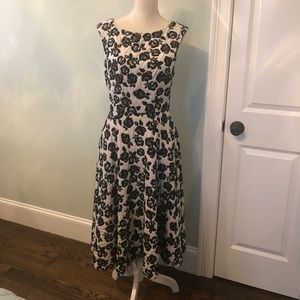 Betsy Johnson black & white fit & flare